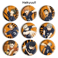 10 Styles Haikyuu Cartoon Anime Tinplate Badge Pin Brooch