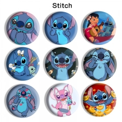 10 Styles Lilo & Stitch Cartoon Anime Tinplate Badge Pin Brooch