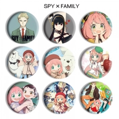 9 Styles SPY×FAMILY Cartoon Anime Tinplate Badge Pin Brooch