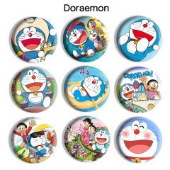 9 Styles Doraemon Cartoon Anime Tinplate Badge Pin Brooch