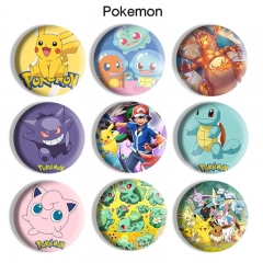 17 Styles Pokemon Cartoon Anime Tinplate Badge Pin Brooch