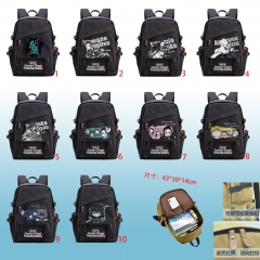 10 Styles Demon Slayer: Kimetsu no Yaiba Cartoon Canvas School Bag for Student Anime Backpack