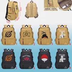 8 Styles Naruto Cartoon Canvas School Bag for Student Anime Backpack Bag