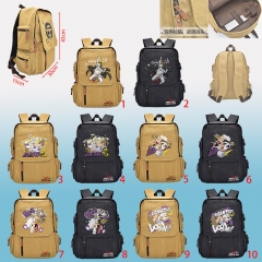 10 Styles One Piece Cartoon Canvas School Bag for Student Anime Backpack