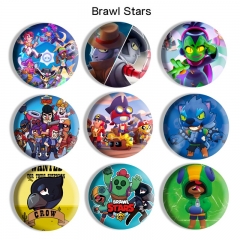 9 Styles Brawl Stars Cartoon Anime Tinplate Badge Pin Brooch