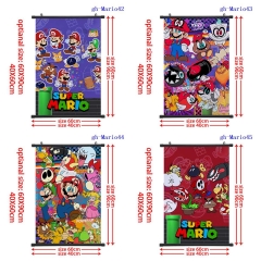 2 Sizes 6 Styles Super Mario Bro Cartoon Wall Scrolls Anime Wallscrolls