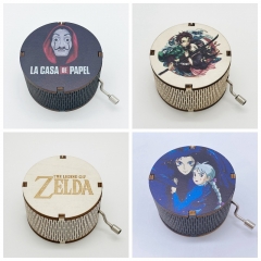 8 Styles Howl's Moving Castle/Demon Slayer/The Legend Of Zelda/ Anime Wooden Music Box