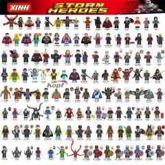 72 Styles X0187-X0236 Marvel Super Hero Joker Thor Iron Man Anime Miniature Building Blocks