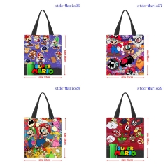 33x38CM 6 Styles Super Mario Bro Shopping Bag Canvas Anime Handbag