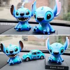 2 Styles 11CM Lilo & Stitch Sharking Head Anime PVC Figure Toy Doll