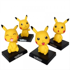 4 Styles 11CM Pokemon Pikachu Sharking Head Anime PVC Figure Toy Doll