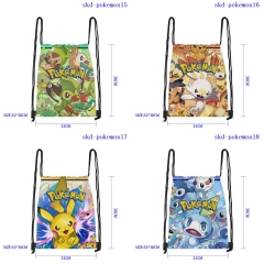 32X38CM 5 Styles Pokemon Cartoon Anime Drawstring Bag