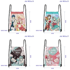 32X38CM 5 Styles Hatsune Miku Cartoon Anime Drawstring Bag