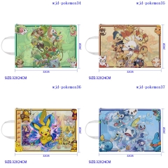 24X32CM 5 Styles Pokemon Cartoon Pattern Anime File Pocket