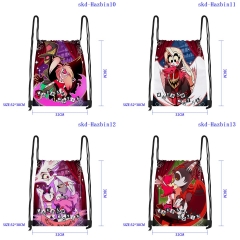 32X38CM 5 Styles Hazbin Hotel Cartoon Anime Drawstring Bag