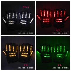 6 Styles DJ Marshmello Anime LED Cosplay Gloves(With Light)