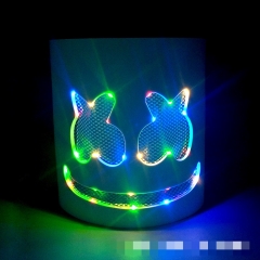 2 Styles DJ Marshmello Anime LED Cosplay Mask(With Light)