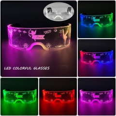 12 Styles Anime LED Cosplay Glasses (With Light)