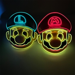 4 Styles Super Mario Bro Anime LED Cosplay Mask (With Light)