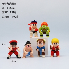 6PCS/SET Street Fighter Cartoon Anime PVC Figure Toy Doll