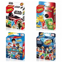 17 Styles Star War/Snow White/Pokemon/Harry Potter/Sanrio UNO Board Game English Anime Paper Playing Cards