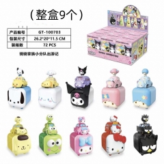 2Styles 9 PCS/SET Sanrio Kuromi Cinnamoroll Surprise Blind Box Anime PVC Figure Toy