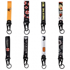 11 Styles Friends/Resident Evil/Black Butler Anime Lanyard Keychain