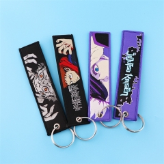 11 Styles Jujutsu Kaisen Woven Label Anime Lanyard Keychain