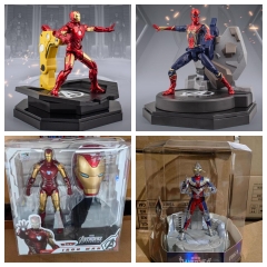 10 Styles Iron Man Spider-Man Captain America Anime PVC Figure Toy