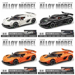 3 Styles Koenigsegg 1/24 Sports Car Anime Alloy Model Car Toy