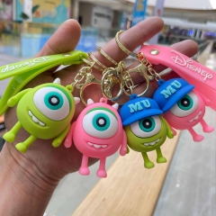 4 Styles Michael Wazowski Cartoon PVC Anime Figure Keychain