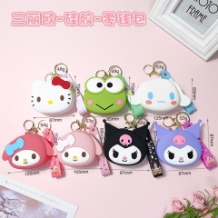 7 Styles Sanrio Kuromi Cinnamoroll Cartoon Anime PVC Purse