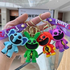 8 Styles Smiling Critters Cartoon PVC Anime Figure Keychain