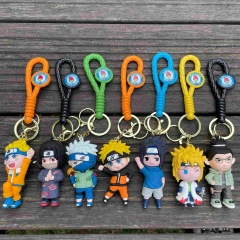 7 Styles Naruto Cartoon PVC Anime Figure Keychain