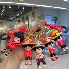 5 Styles One Piece Cartoon PVC Anime Figure Keychain