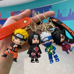 6 Styles Naruto Uzumaki Naruto Cartoon PVC Anime Figure Keychain