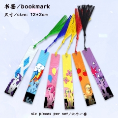 2 Styles 6PCS/SET My Little Pony Cartoon Anime Alloy Bookmark