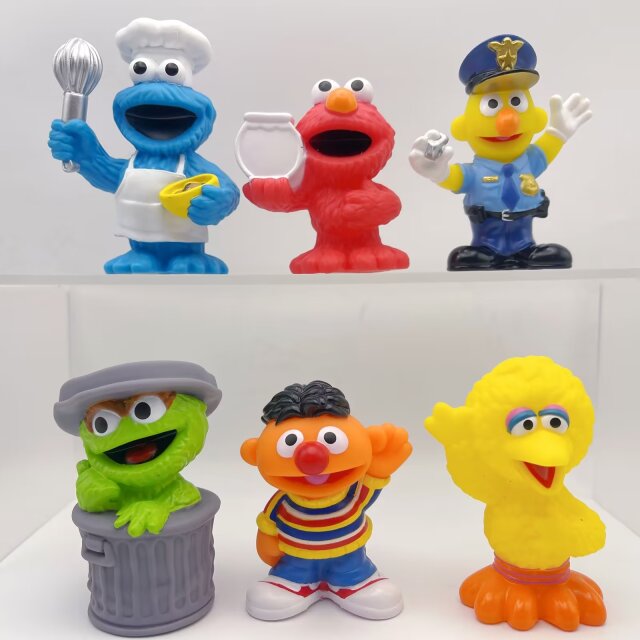 6PCS/SET 9cm Sesame Street Cartoon Anime PVC Figure