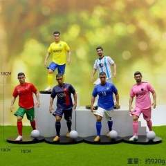 6PCS/SET 18CM Football Star PVC Anime Toy Doll