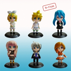 6PCS/SET 9-11cm Hatsune Miku Cartoon Anime PVC Figures