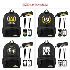 9 Styles My Hero Academia Cartoon Canvas Anime Backpack+Card Holder Bag+Pencil Bag(set)