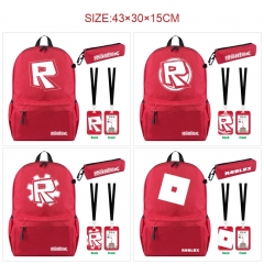 9 Styles Roblox Cartoon Canvas Anime Backpack+Card Holder Bag+Pencil Bag(set)