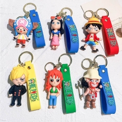 12 Styles One Piece Monkey D Luffy Anime Silica Gel Keychain