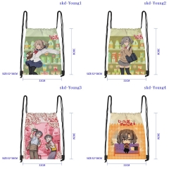 32*38cm 7 Styles Grandpa and Grandma Turn Young Again Cartoon Anime Drawstring Bag