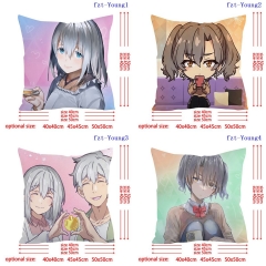 2 Sizes 8 Styles Grandpa and Grandma Turn Young Again Cartoon Square Anime Pillow Case