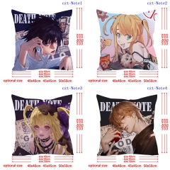 2 Sizes 8 Styles Death Note Cartoon Square Anime Pillow Case