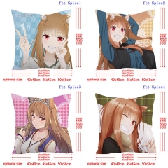 2 Sizes 6 Styles Spice and Wolf Cartoon Square Anime Pillow Case