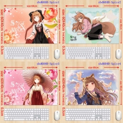 7 Styles Spice and Wolf Cartoon Anime Mouse Pad（60X40x0.3cm）