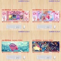 6 Styles Kirby Cartoon Anime Mouse Pad（80x30x0.3cm）