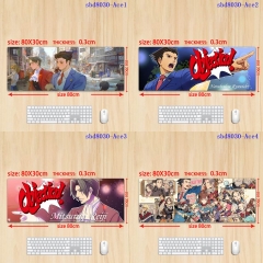 7 Styles Ace Attorney Cartoon Anime Mouse Pad（80x30x0.3cm）